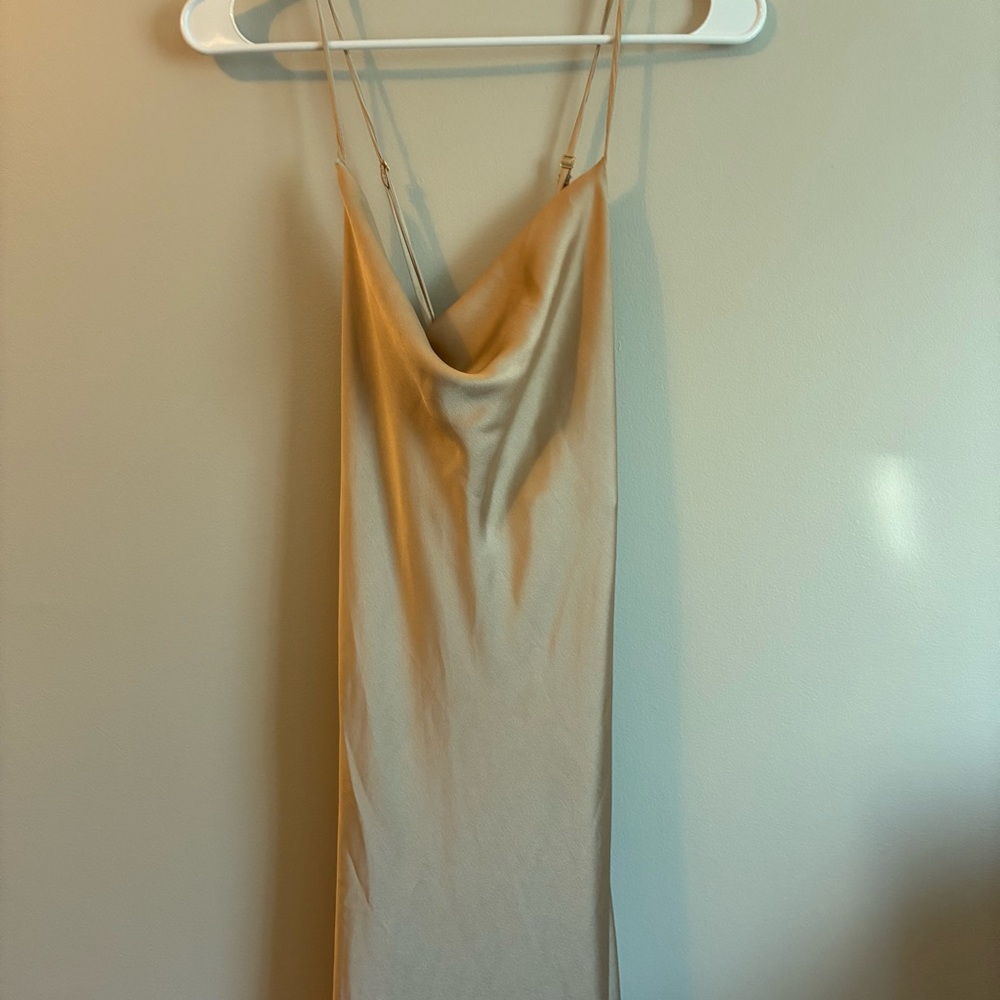 Elegant Tan Slip Dress